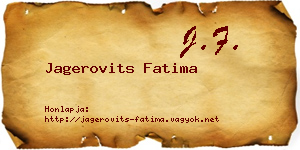 Jagerovits Fatima névjegykártya